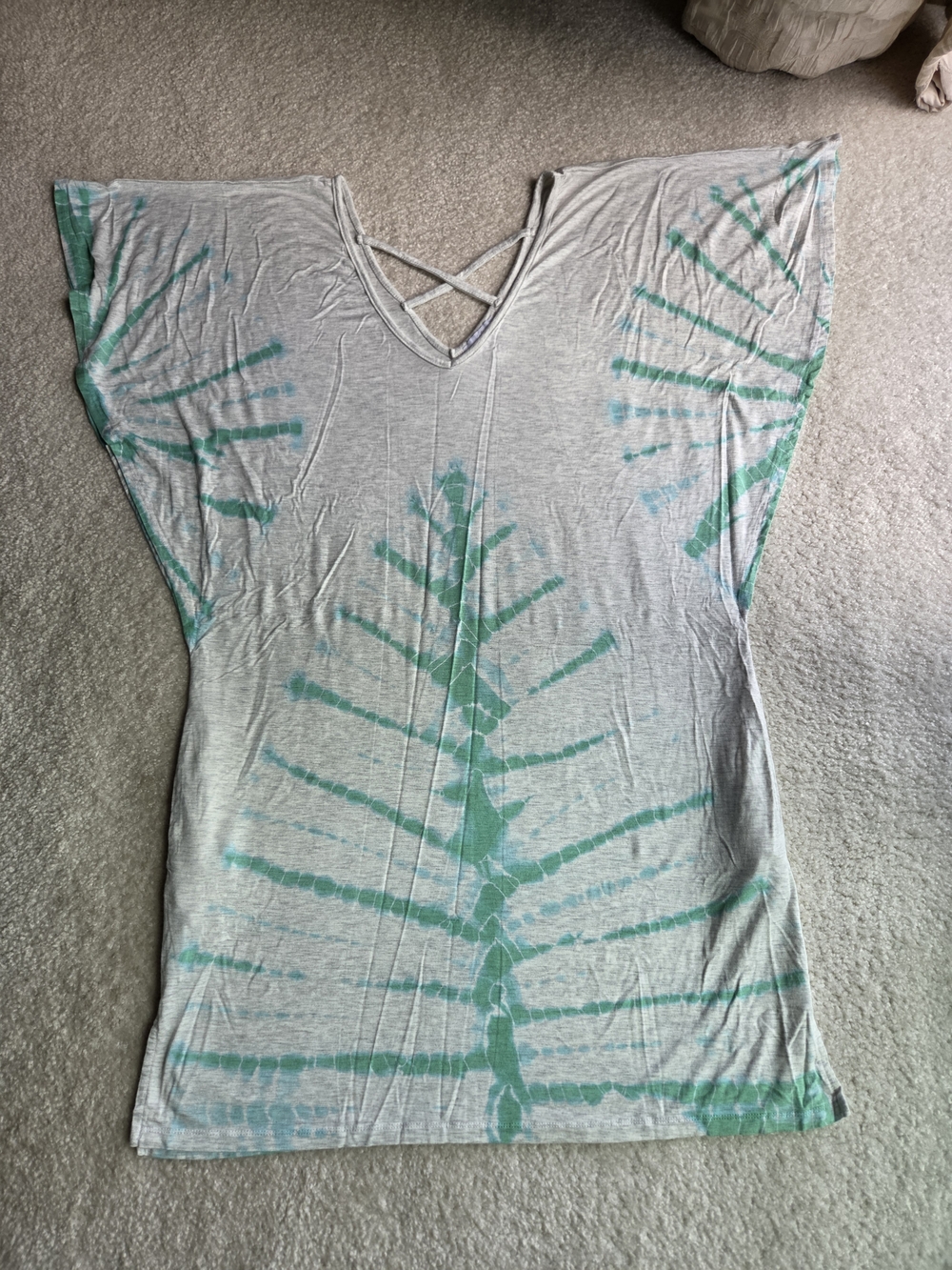 Mandarin Blue Resortwear Beach Coverup M